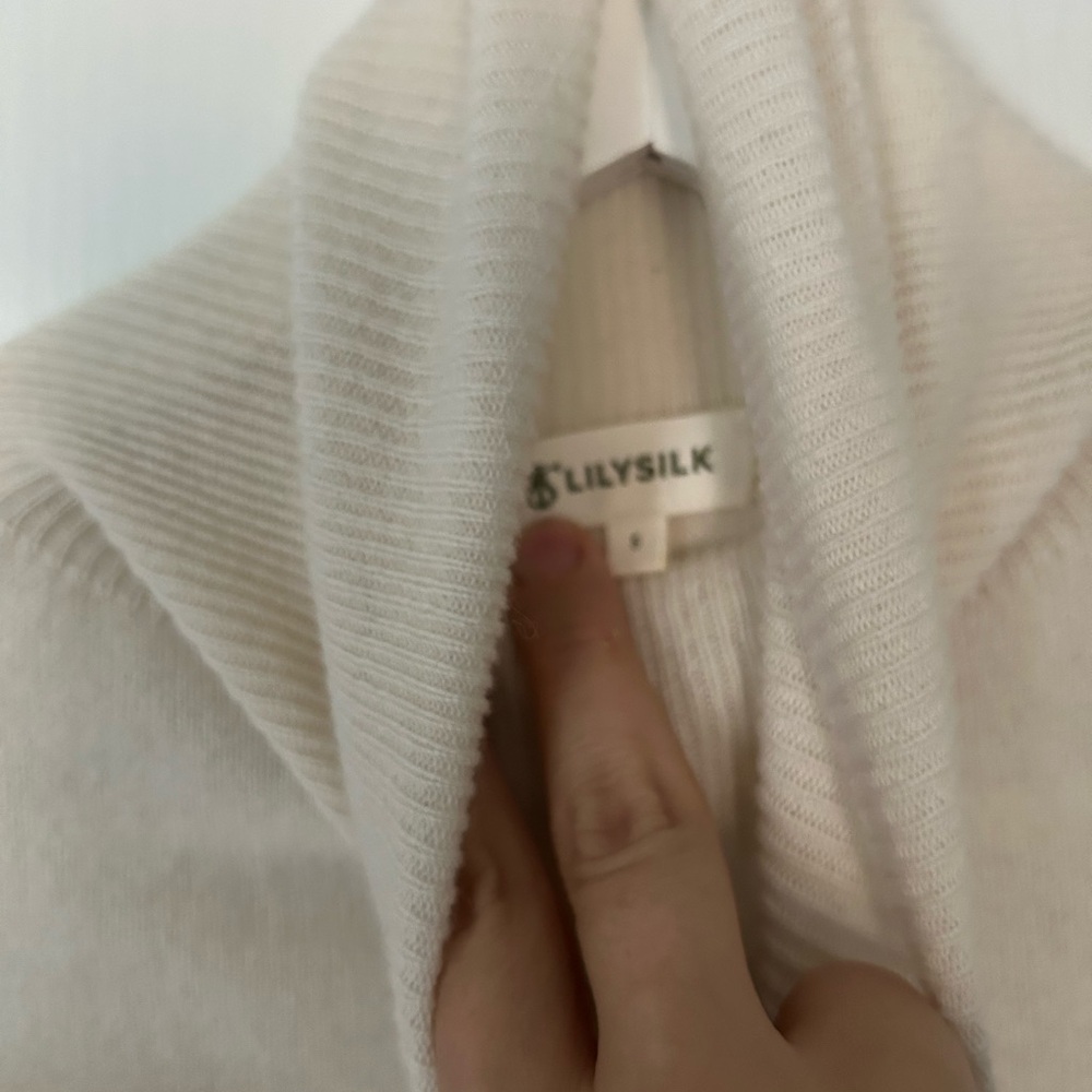 Lilysilk Cream 100% Cashmere Sweater - Picture 2 of 8